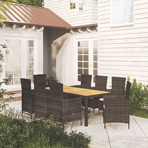FIRBNUS Garten Esstisch & 8 Stühle Esstisch Set Garten Outdoor Gartenmöbel Tisch Und Stühle Gartenset Gartentisch Mit Stühlen 190x90x75cm von FIRBNUS