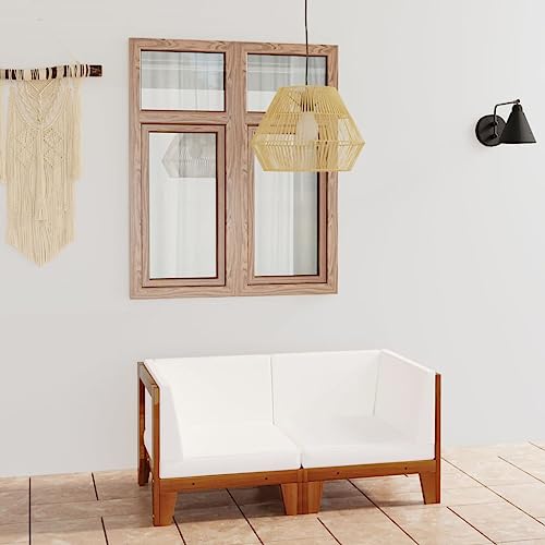 FIRBNUS Garten-Lounge-Set aus Holz 2 STK. Outdoor-Sofa Modulsofa Gartenmöbel mit Cremeweiß Dicken Polsterung Witterungsbeständig und Umweltfreundlich FIRBNUS Garten-Lounge-Set aus Holz 2 STK. Outdoor-Sofa Modulsofa Gartenmöbel mit Cremeweiß Dicken Polsterung Witterungsbeständig und Umweltfreundlich von FIRBNUS