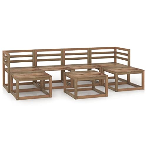 FIRBNUS Garten-Lounge-Set aus Holz 7 STK. Modulsofa Gartenmöbel Witterungsbeständig und Umweltfreundlich Rustikalem Charme Braun FIRBNUS Garten-Lounge-Set aus Holz 7 STK. Modulsofa Gartenmöbel Witterungsbeständig und Umweltfreundlich Rustikalem Charme Braun von FIRBNUS
