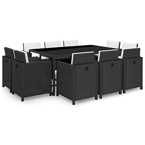FIRBNUS Garteness-Set Tisch & 10 Stühle Gartentisch Mit Stühlen Set Garten Outdoor Tisch Mit Stühlen Gartenmöbel Esstisch Mit Stühlen 167x109x74cm von FIRBNUS
