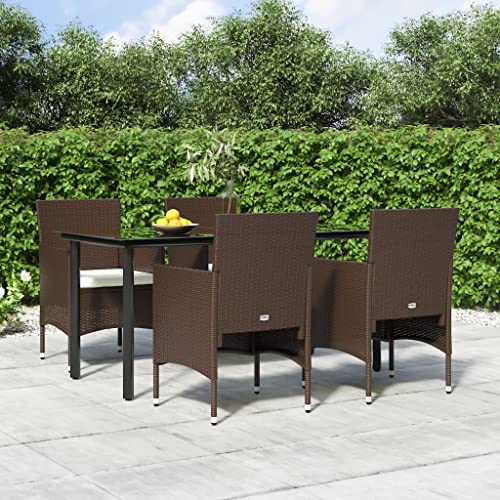 FIRBNUS Garteness-Set Tisch & 4 Stühle Esstisch Gartentisch Mit Stühlen Gartentisch Mit Stühlen Stühle Esstisch Gartensessel 160x80x74cm von FIRBNUS