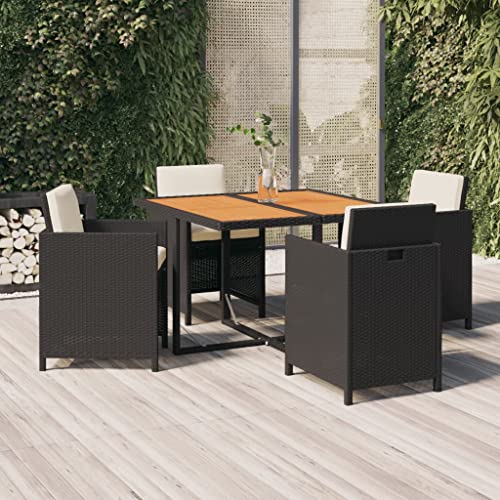 FIRBNUS Garteness-Set Tisch & 4 Stühle Gartenmöbel Gartentisch Set Garten Outdoor Tisch Mit Stühlen Outdoor-Möbel Esstisch Mit Stühlen 109x107x74cm von FIRBNUS