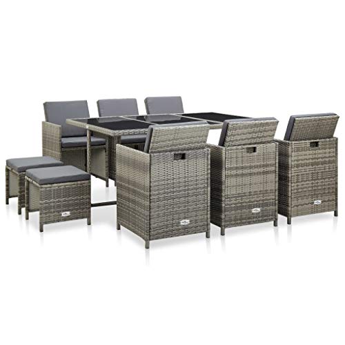 FIRBNUS Garteness-Set Tisch & 6 Stühle & 4 Hocker Gartenstühle Gartengarnitur Outdoor Garteneinrichtung Gartentisch Mit Stühlen Esstisch Gartentisch 167x109x74cm FIRBNUS Garteness-Set Tisch & 6 Stühle & 4 Hocker Gartenstühle Gartengarnitur Outdoor Garteneinrichtung Gartentisch Mit Stühlen Esstisch Gartentisch 167x109x74cm von FIRBNUS