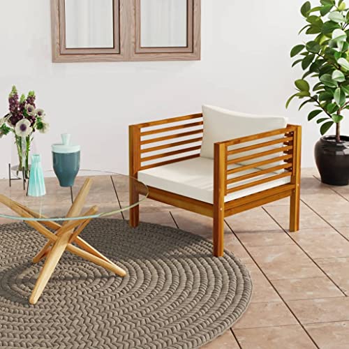 FIRBNUS Gartenstuhl mit creme-weißen Kissen für den Außenbereich, Gartenmöbel, Outdoor-Möbel, Gartenmöbel, aus massivem Akazienholz FIRBNUS Gartenstuhl mit creme-weißen Kissen für den Außenbereich, Gartenmöbel, Outdoor-Möbel, Gartenmöbel, aus massivem Akazienholz von FIRBNUS