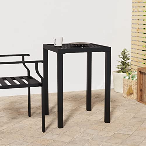 FIRBNUS Gartentisch Anthrazit 50 x 50 x 72 cm Stahl Gartenmöbel Tisch aus Stahl Esstisch Balkontisch Wohnzimmertisch Gartenmöbel von FIRBNUS