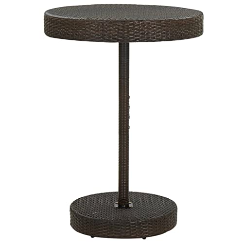 FIRBNUS Gartentisch Braun 75,5x106cm aus Polyrattan Runder Tisch Couchtisch Tisch Rattan Outdoor Möbel Bar Tisch Bar Tisch Bar Bistrotisch von FIRBNUS