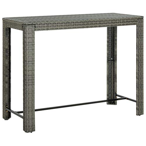 FIRBNUS Gartentisch Grau 140,5 x 60,5 x 110,5 cm aus Polyrattan Tisch Rattan Tisch Bar Möbel Bar Moderne Bar Couchtisch quadratischer Tisch für den Außenbereich Bistrotisch FIRBNUS Gartentisch Grau 140,5 x 60,5 x 110,5 cm aus Polyrattan Tisch Rattan Tisch Bar Möbel Bar Moderne Bar Couchtisch quadratischer Tisch für den Außenbereich Bistrotisch von FIRBNUS