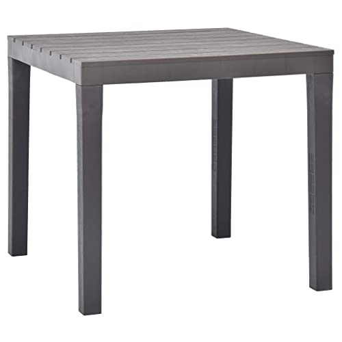 FIRBNUS Gartentisch Mocca 78 x 78 x 72 cm Kunststoff Tisch Garten Tisch Kunststoff Outdoor Tisch Esszimmer quadratischer Tisch Esstisch quadratischer Tisch von FIRBNUS