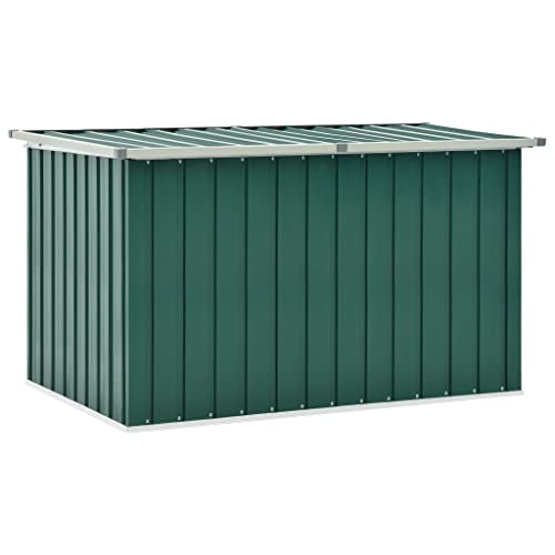 FIRBNUS Gartentruhe Gartenbox 149x99x93 cm mit Klappdeckel Garten Aufbewahrungsbox Auflagenbox Kissenbox Box mit Deckel Gartenboxen Storage Boxes Gartenschrank Grün Verzinkter Stahl FIRBNUS Gartentruhe Gartenbox 149x99x93 cm mit Klappdeckel Garten Aufbewahrungsbox Auflagenbox Kissenbox Box mit Deckel Gartenboxen Storage Boxes Gartenschrank Grün Verzinkter Stahl von FIRBNUS