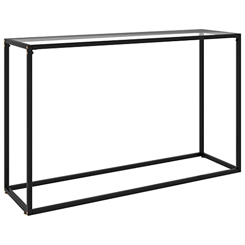 FIRBNUS Konsolentisch transparent 120 x 35 x 75 cm gehärtetes Glas Möbel Wohnzimmer Möbel Schlafzimmer Tisch Glas Konsole Glas Tisch Konsole Eingang von FIRBNUS