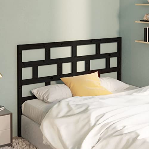 FIRBNUS Kopfteil für Bett 166 x 4 x 100 cm aus massivem Kiefernholz Mueble Habitacion Muebles Schlafsaal Kopfteil Bett Rückenlehne Bett Kopfteil aus schwarzem Holz Kopfteil Doppelbett von FIRBNUS