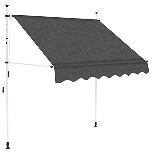 FIRBNUS Manuelle einziehbare Sonnenmarkise 200 cm Anthrazit Sonnenzelt Balkon Manuelle Sonnensegel für Balkon Outdoor Mobile Balkon Sonnenschutz Outdoor Zelt Balkon FIRBNUS Manuelle einziehbare Sonnenmarkise 200 cm Anthrazit Sonnenzelt Balkon Manuelle Sonnensegel für Balkon Outdoor Mobile Balkon Sonnenschutz Outdoor Zelt Balkon von FIRBNUS