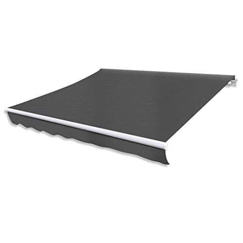 FIRBNUS Manuelles faltbares Sonnensegel 300 cm Anthrazit Manuelles Sonnenzelt Faltbare Vorhänge Balkon Outdoor Gartenzelt Sonnenschutz für den Außenbereich Zelt Outdoor Markise Wand von FIRBNUS