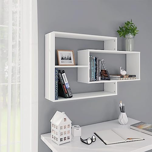 FIRBNUS Mehrschichtiges Ausstellungsregal Mit Unsichtbarem Montagesystem Elegantes Wandregal Für Schlafzimmer Büro Wohnzimmer Weiß 104 x 20 x 58,5 cm Holz FIRBNUS Mehrschichtiges Ausstellungsregal Mit Unsichtbarem Montagesystem Elegantes Wandregal Für Schlafzimmer Büro Wohnzimmer Weiß 104 x 20 x 58,5 cm Holz von FIRBNUS