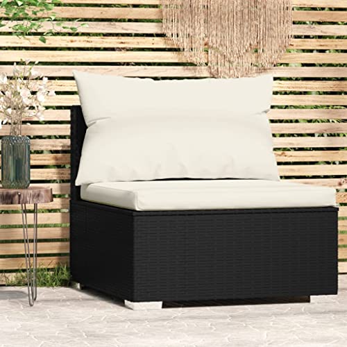 FIRBNUS Mittelsofa für den Garten mit cremefarbenen Kissen, 70 x 70 x 60,5 cm, Gartenstuhl, für den Außenbereich, aus PE-Rattan FIRBNUS Mittelsofa für den Garten mit cremefarbenen Kissen, 70 x 70 x 60,5 cm, Gartenstuhl, für den Außenbereich, aus PE-Rattan von FIRBNUS