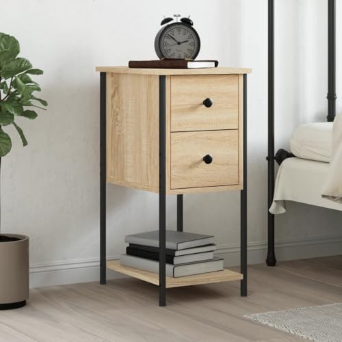 FIRBNUS Nachtschrank aus Holzwerkstoff Aufbewahrungsmöbel Trendige Seitenschrank Klassisches Design Inneneinrichtung Sonoma-Eiche 32x42x70 cm FIRBNUS Nachtschrank aus Holzwerkstoff Aufbewahrungsmöbel Trendige Seitenschrank Klassisches Design Inneneinrichtung Sonoma-Eiche 32x42x70 cm von FIRBNUS