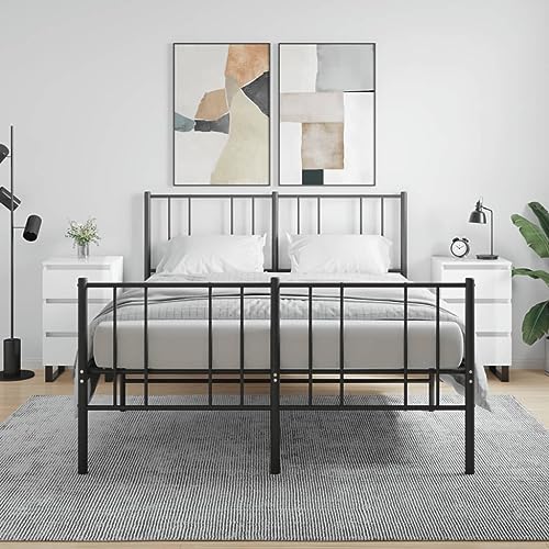 FIRBNUS Nachtschrank aus Holzwerkstoff Trendige Seitenschrank 2 STK. Aufbewahrungsmöbel Inneneinrichtung Klassisches Design Hochglanz-Weiß 40x35x69 cm von FIRBNUS