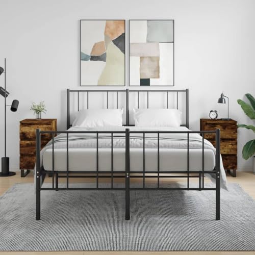 FIRBNUS Nachtschrank aus Holzwerkstoff Trendige Seitenschrank 2 STK. Aufbewahrungsmöbel Inneneinrichtung Klassisches Design Räuchereiche 40x35x69 cm von FIRBNUS