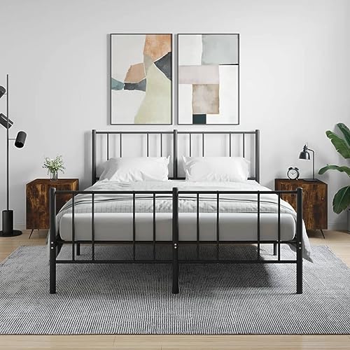 FIRBNUS Nachtschrank aus Holzwerkstoff Trendige Seitenschrank 2 STK. Aufbewahrungsmöbel Inneneinrichtung Klassisches Design Räuchereiche 40x40x50 cm von FIRBNUS