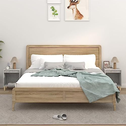 FIRBNUS Nachtschrank aus Holzwerkstoff Trendige Seitenschrank 2 STK. Inneneinrichtung Aufbewahrungsmöbel Klassisches Design Betongrau 40x35x50 cm FIRBNUS Nachtschrank aus Holzwerkstoff Trendige Seitenschrank 2 STK. Inneneinrichtung Aufbewahrungsmöbel Klassisches Design Betongrau 40x35x50 cm von FIRBNUS
