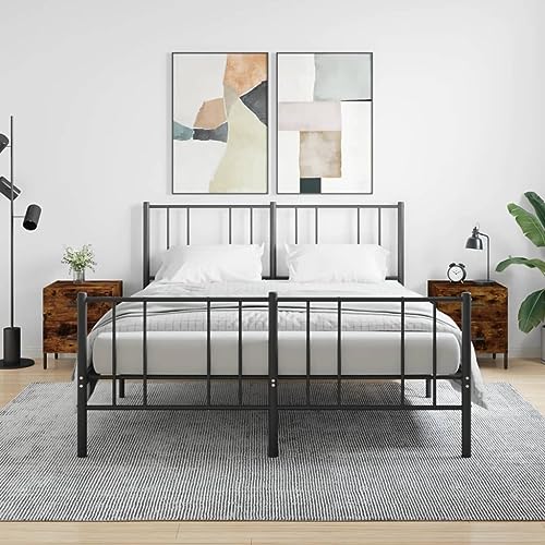 FIRBNUS Nachtschrank aus Holzwerkstoff Trendige Seitenschrank 2 STK. Inneneinrichtung Klassisches Design Aufbewahrungsmöbel Räuchereiche 44x40x47,5 cm von FIRBNUS