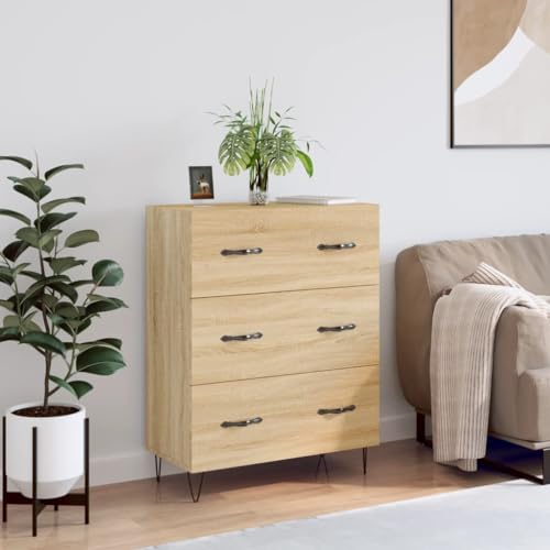 FIRBNUS Niedriges Sideboard 69,5 x 34 x 90 cm aus mehrschichtigem Holz für Wohnzimmer, Küchenschränke, platzsparend, Möbel für Wohnzimmer, Flur, schmale Sonoma-Eiche FIRBNUS Niedriges Sideboard 69,5 x 34 x 90 cm aus mehrschichtigem Holz für Wohnzimmer, Küchenschränke, platzsparend, Möbel für Wohnzimmer, Flur, schmale Sonoma-Eiche von FIRBNUS