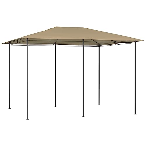 FIRBNUS Pavillon, 3 x 4 x 2,6 m, Taupe, strapazierfähig, Gartenpavillon, Zelte für Außenpavillons, robust, perfekt für alle Arten von Partys und Veranstaltungen im Freien von FIRBNUS