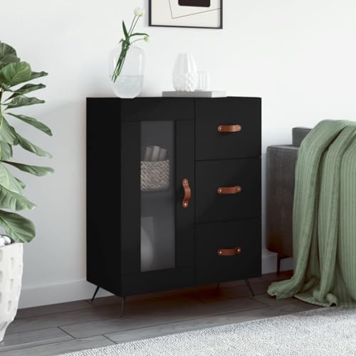 FIRBNUS Platzsparendes Sideboard, 69,5 x 34 x 90 cm, Anrichte für Wohnzimmer, Anrichte für Küche, moderne Küche, Möbel für Wohnzimmer, Schwarz FIRBNUS Platzsparendes Sideboard, 69,5 x 34 x 90 cm, Anrichte für Wohnzimmer, Anrichte für Küche, moderne Küche, Möbel für Wohnzimmer, Schwarz von FIRBNUS