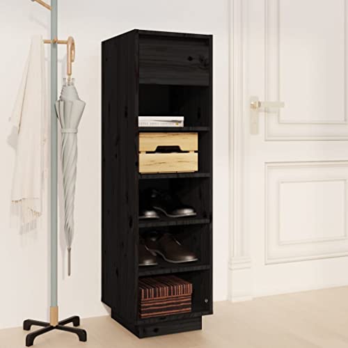 FIRBNUS Schuhregal Schwarz 34x30x105 cm Massivholz Kiefer Schuhaufbewahrung Schuhorganizer Schuhschrank Holz Shoe Rack Holzschrank Stauraum Schrank für Eingang Flur Praktische & Elegante FIRBNUS Schuhregal Schwarz 34x30x105 cm Massivholz Kiefer Schuhaufbewahrung Schuhorganizer Schuhschrank Holz Shoe Rack Holzschrank Stauraum Schrank für Eingang Flur Praktische & Elegante von FIRBNUS