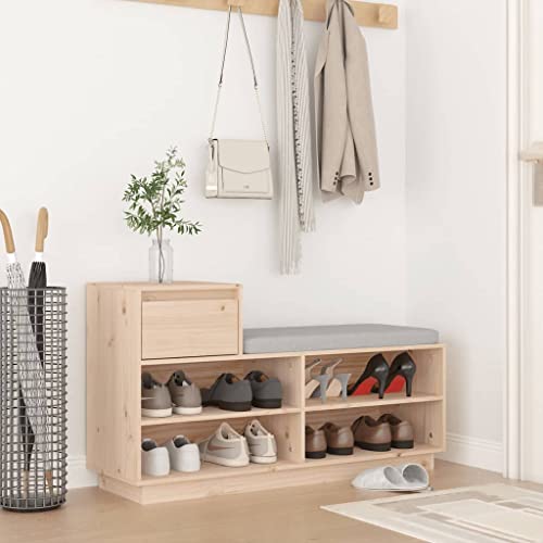 FIRBNUS Schuhschrank 110 x 34 x 61 cm Schuhschrank Bank Schuhregal Holz Bank Eingang Schuhschrank Kleines Möbelstück Wohnzimmer Schuhregal mit offenem Sitz Schuhregal aus massivem Kiefernholz FIRBNUS Schuhschrank 110 x 34 x 61 cm Schuhschrank Bank Schuhregal Holz Bank Eingang Schuhschrank Kleines Möbelstück Wohnzimmer Schuhregal mit offenem Sitz Schuhregal aus massivem Kiefernholz von FIRBNUS