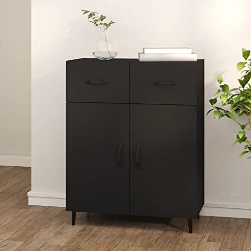 FIRBNUS Schwarzes Sideboard 69,5 x 34 x 90 cm aus mehrschichtigem Holz, Mehrzweckschrank, platzsparend, Küchenmöbel, Wohnzimmerschrank, Kommode, Eingangsbereich, platzsparend FIRBNUS Schwarzes Sideboard 69,5 x 34 x 90 cm aus mehrschichtigem Holz, Mehrzweckschrank, platzsparend, Küchenmöbel, Wohnzimmerschrank, Kommode, Eingangsbereich, platzsparend von FIRBNUS
