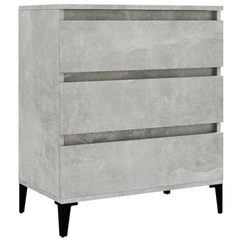 FIRBNUS Sideboard Aufbewahrungsmöbel für Wohnzimmer Schlafzimmer Küche oder Büro Minimalistischen Design Betongrau 60x35x70 cm von FIRBNUS