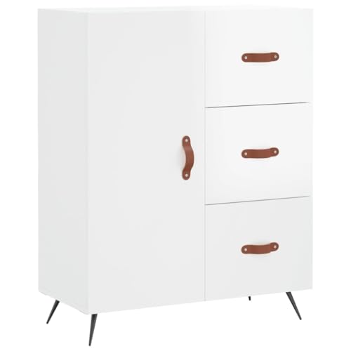 FIRBNUS Sideboard Beistellschrank Aufbewahrungsmöbel für Wohnzimmer Schlafzimmer oder Küche Minimalistischen Design Hochglanz-Weiß 69,5x34x90 cm FIRBNUS Sideboard Beistellschrank Aufbewahrungsmöbel für Wohnzimmer Schlafzimmer oder Küche Minimalistischen Design Hochglanz-Weiß 69,5x34x90 cm von FIRBNUS