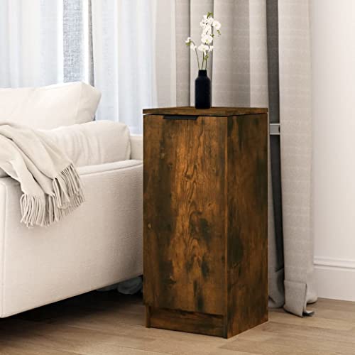 FIRBNUS Sideboard Eiche Rauch, 30 x 30 x 70 cm, aus mehrschichtigem Holz, Mehrzweckschrank, platzsparend, minimalistischer Stil von FIRBNUS