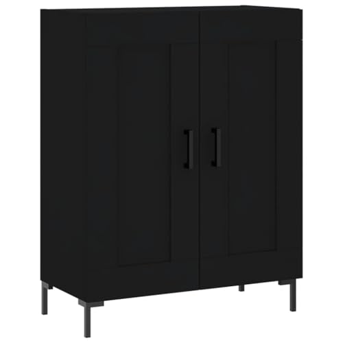 FIRBNUS Sideboard Minimalistischen Design Beistellschrank Aufbewahrungsmöbel für Schlafzimmer Wohnzimmer oder Büro Schwarz 69,5x34x90 cm von FIRBNUS