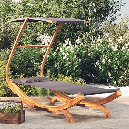 FIRBNUS Sonnenliege 100 x 190 x 134 cm aus gebogenem Holz, Anthrazit, Sonnenliege mit Sonnendach, Gartenliege für den Außenbereich, Liegestuhl, Sonnenliege aus Holz, Gartenliege FIRBNUS Sonnenliege 100 x 190 x 134 cm aus gebogenem Holz, Anthrazit, Sonnenliege mit Sonnendach, Gartenliege für den Außenbereich, Liegestuhl, Sonnenliege aus Holz, Gartenliege von FIRBNUS