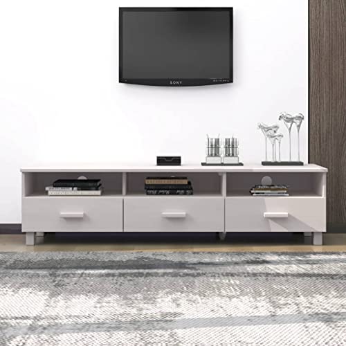 FIRBNUS TV-Schrank HAMAR Weiß 158x40x40 cm Schrank Schubladen Sideboard Fernseher Wonzimer Möbel TV Schrank Holz Kommode Holz TV Kommode Sideboard Holz TV Lowboard Holz Massivholz Kiefer von FIRBNUS