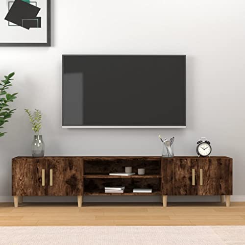 FIRBNUS TV-Schrank Räuchereiche 180x31,5x40 cm Holzwerkstoff Sideboard Holz Sideboard Industrial Wonzimer Möbel TV Board Lowboard Holz Fernseher Schrank TV Cabinet TV Unterschrank TV Schrank Holz von FIRBNUS