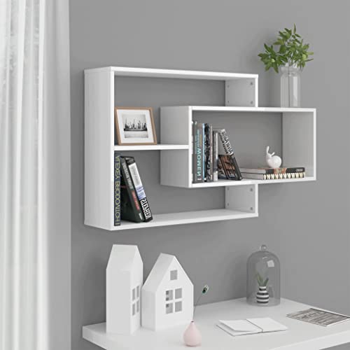 FIRBNUS Wandregal Design 104 x 20 x 58,5 cm Regal Kinderzimmer Würfel Wandregal Bücherregal Eckregale für Wand Bücherregal vertikal weiß glänzend FIRBNUS Wandregal Design 104 x 20 x 58,5 cm Regal Kinderzimmer Würfel Wandregal Bücherregal Eckregale für Wand Bücherregal vertikal weiß glänzend von FIRBNUS