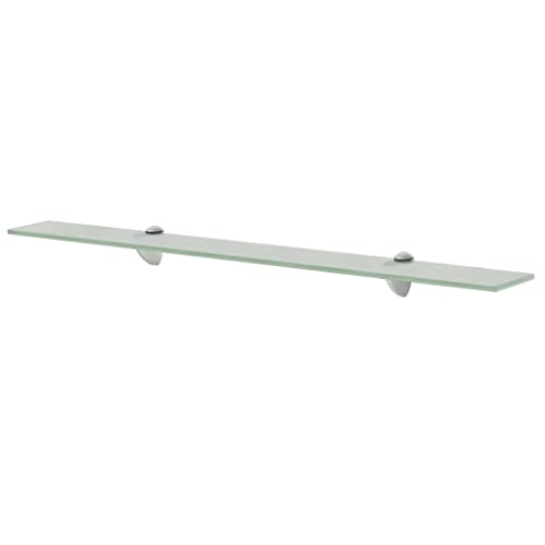 FIRBNUS Wandregal Glas 80x20x0,8 cm Hängeregal Schwebend Regal Glas Ablagen für Wohnzimmer Badezimmer Schwebendes Glasregal Mattiertes Weiß Gehärtetes Sicherheitsglas Glasplatte Tisch von FIRBNUS