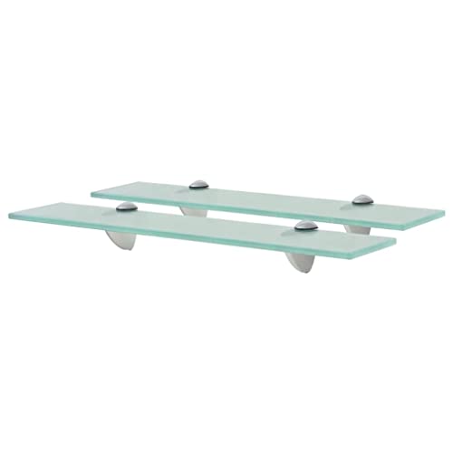FIRBNUS Wandregal Küche Transparent 2 Stück Schwebende Regale 50x20x0,8 cm Ablagen Bad Regal Regal Glas Schwebend für Wohnzimmer Badezimmer Gehärtetes Sicherheitsglas Glasplatte Tisch von FIRBNUS