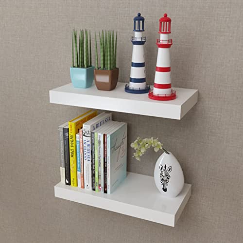 FIRBNUS Wandregale 40 x 20 x 3,8 cm 2 Stück Weiß MDF Wandregal für Wohnzimmer mit System zur Aufbewahrung von Gegenständen, schwimmende Regale für Preise, Bücher, Sammlerstücke Ornamente FIRBNUS Wandregale 40 x 20 x 3,8 cm 2 Stück Weiß MDF Wandregal für Wohnzimmer mit System zur Aufbewahrung von Gegenständen, schwimmende Regale für Preise, Bücher, Sammlerstücke Ornamente von FIRBNUS