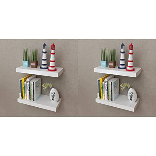 FIRBNUS Wandregale 40 x 20 x 3,8 cm 4 Stück Weiß MDF Wandregal für Wohnzimmer mit System zur Aufbewahrung von Gegenständen, schwimmende Regale für Preise, Bücher, Sammlerstücke Ornamente FIRBNUS Wandregale 40 x 20 x 3,8 cm 4 Stück Weiß MDF Wandregal für Wohnzimmer mit System zur Aufbewahrung von Gegenständen, schwimmende Regale für Preise, Bücher, Sammlerstücke Ornamente von FIRBNUS