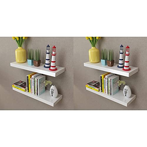 FIRBNUS Wandregale 60 x 20 x 3,8 cm 4 Stück Weiß MDF Wandregal für Wohnzimmer mit System zur Aufbewahrung von Gegenständen, schwimmende Regale für Preise, Bücher, Sammlerstücke Ornamente FIRBNUS Wandregale 60 x 20 x 3,8 cm 4 Stück Weiß MDF Wandregal für Wohnzimmer mit System zur Aufbewahrung von Gegenständen, schwimmende Regale für Preise, Bücher, Sammlerstücke Ornamente von FIRBNUS