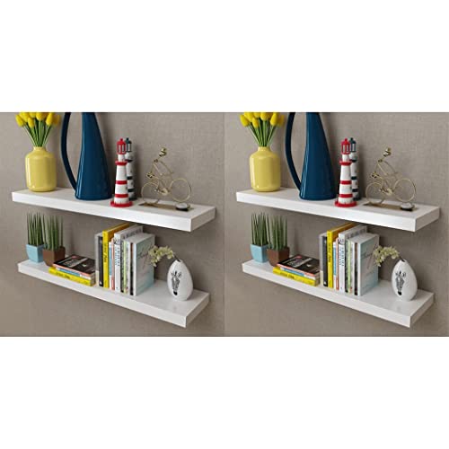 FIRBNUS Wandregale 80 x 20 x 3,8 cm 4 Stück Weiß MDF Wandregal für Wohnzimmer mit System zur Aufbewahrung von Gegenständen, schwimmende Regale für Preise, Bücher, Sammlerstücke Ornamente FIRBNUS Wandregale 80 x 20 x 3,8 cm 4 Stück Weiß MDF Wandregal für Wohnzimmer mit System zur Aufbewahrung von Gegenständen, schwimmende Regale für Preise, Bücher, Sammlerstücke Ornamente von FIRBNUS