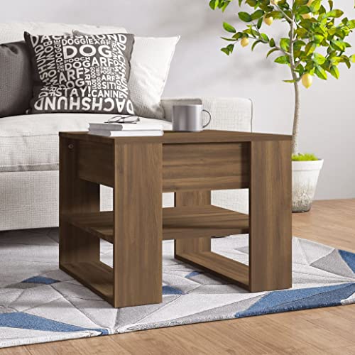 FIRBNUS Wohnzimmertisch Holz 55,5x55x45 cm Beistelltisch Kaffeetisch Stilvollen Kleiner Tisch Vintage Möbel Wohnzimmer Coffee Table Coutischtisch Sofatisch Braun Eiche Holzwerkstoff mit Regal FIRBNUS Wohnzimmertisch Holz 55,5x55x45 cm Beistelltisch Kaffeetisch Stilvollen Kleiner Tisch Vintage Möbel Wohnzimmer Coffee Table Coutischtisch Sofatisch Braun Eiche Holzwerkstoff mit Regal von FIRBNUS