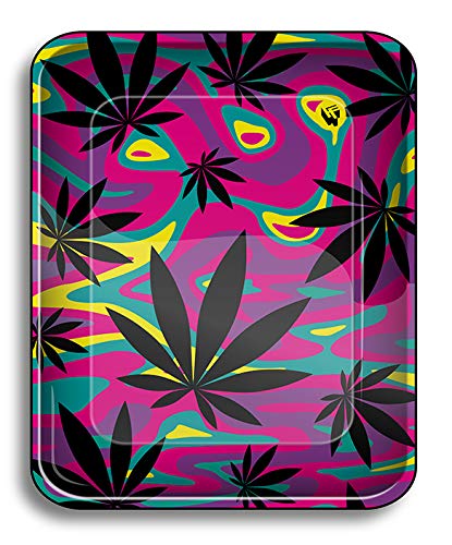 FIRE-FLOW Rolling Tray Metal Big NEON Leaves #2 4/4 von FIRE-FLOW