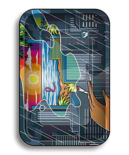 FIRE-FLOW Rolling Tray Metal SMALL 420 World von FIRE-FLOW