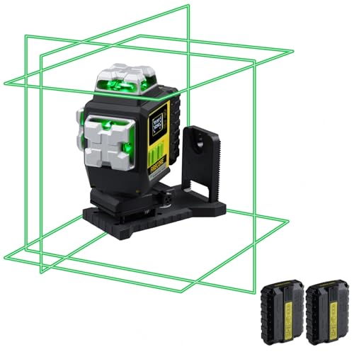 FIREOCRE Laser Level,4 x 360 Selbstnivellierendes grünes Fliesenlaserwerkzeug,3D Kreuzlinienlaser Nivellierwerkzeug Hohe Genauigkeit Bodenlaser mit 2 Li-Ionen-Batterien, Fernbedienung F95T-4G FIREOCRE Laser Level,4 x 360 Selbstnivellierendes grünes Fliesenlaserwerkzeug,3D Kreuzlinienlaser Nivellierwerkzeug Hohe Genauigkeit Bodenlaser mit 2 Li-Ionen-Batterien, Fernbedienung F95T-4G von FIRECORE