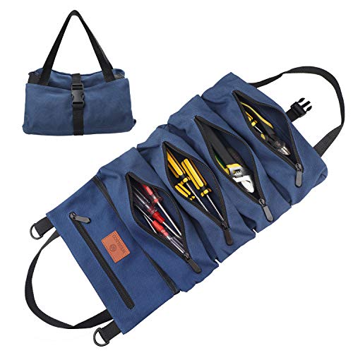 FIREDOG Werkzeugtasche zum Aufrollen, Mehrzweck-Werkzeugtasche, Blau von FIREDOG